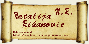 Natalija Rikanović vizit kartica